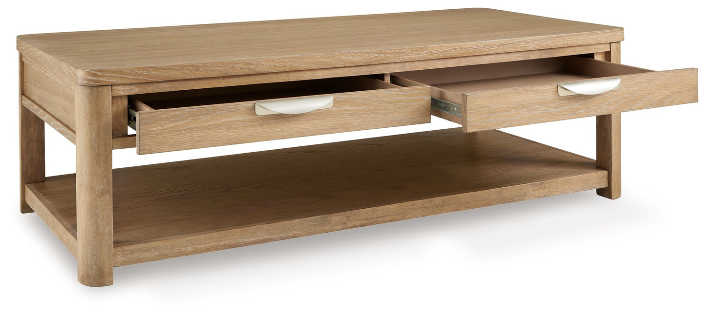 Rencott - Rectangular Cocktail Table - Light Brown