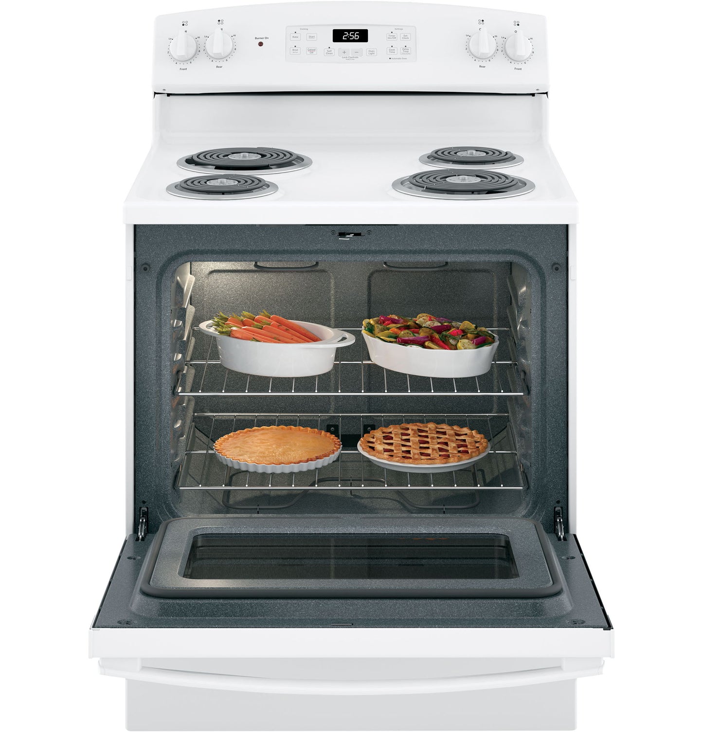 GE 30" Freestanding Electric Range With 4 Coil Elements - White