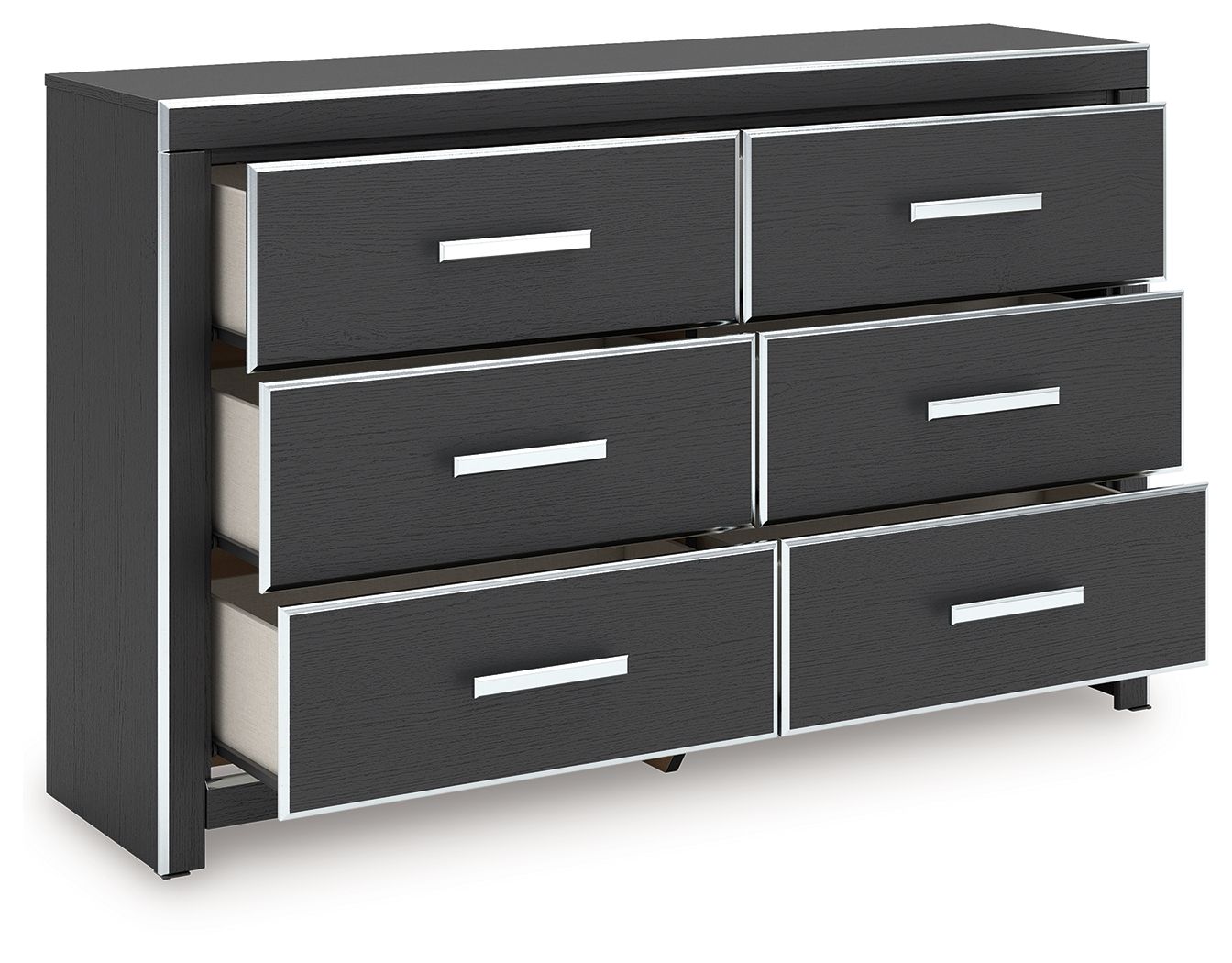 Zuraleus - Black - Six Drawer Dresser