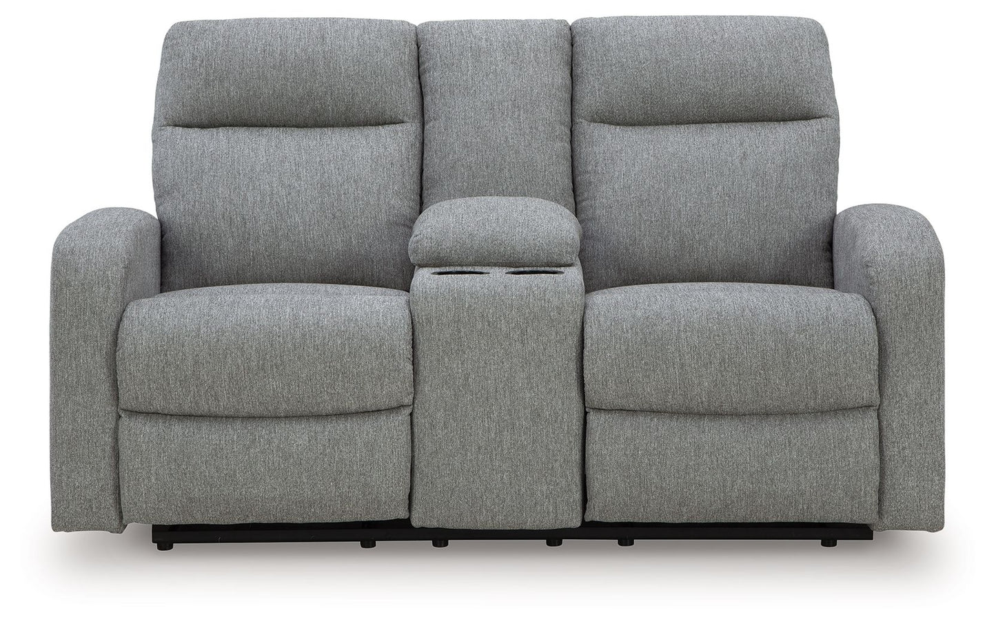 Gauntlet - Sterling - Double Recline Loveseat With Console