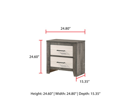 Rhett - Nightstand - Chalk / Gray