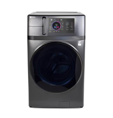 GE PROFILE 4.8 Cubic Foot Front Load Electric Washer Dryer Combo Carbon Graphite