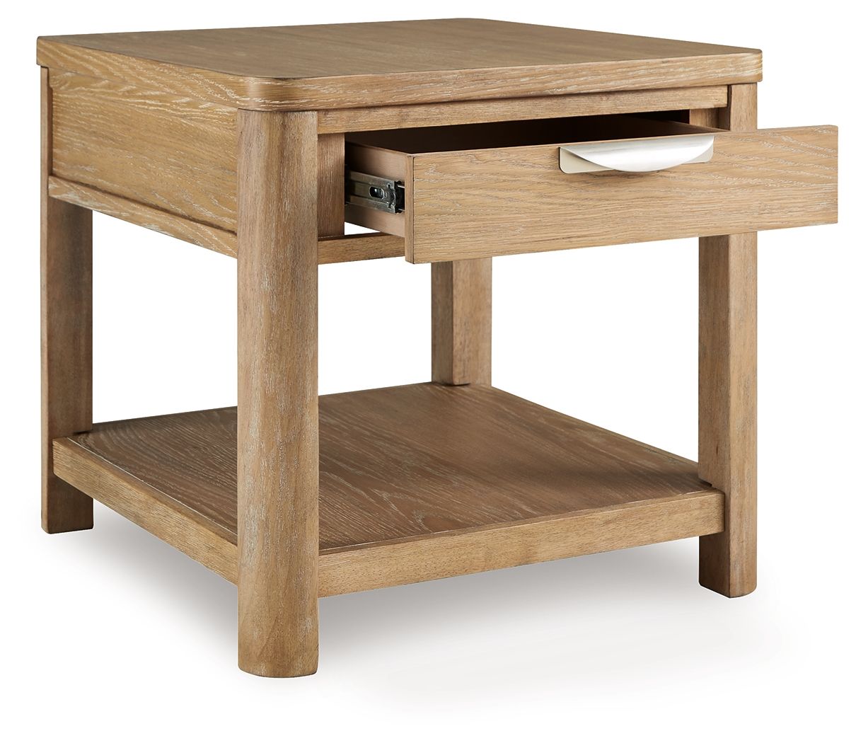 Rencott - Rectangular End Table - Light Brown
