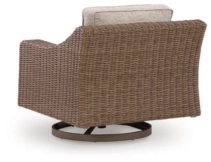 Laguna Heights - Swivel Lounge With Cushion - Beige