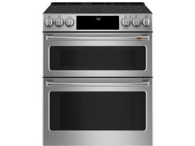 GE CAFE 30 Inch Slide-In Electric Range Stainless Steel
