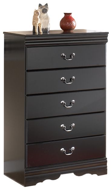 Huey Vineyard - Black - Five Drawer Chest
