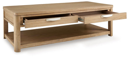 Rencott - Rectangular Cocktail Table - Light Brown