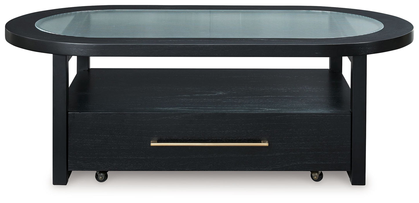Winbardi - Oval Cocktail Table - Black