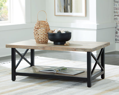 Bristenfort - Rectangular Cocktail Table - Brown / Black