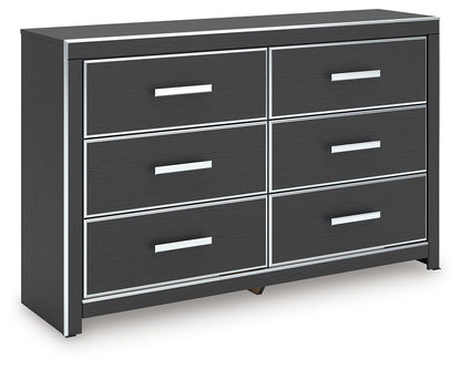 Zuraleus - Black - Six Drawer Dresser