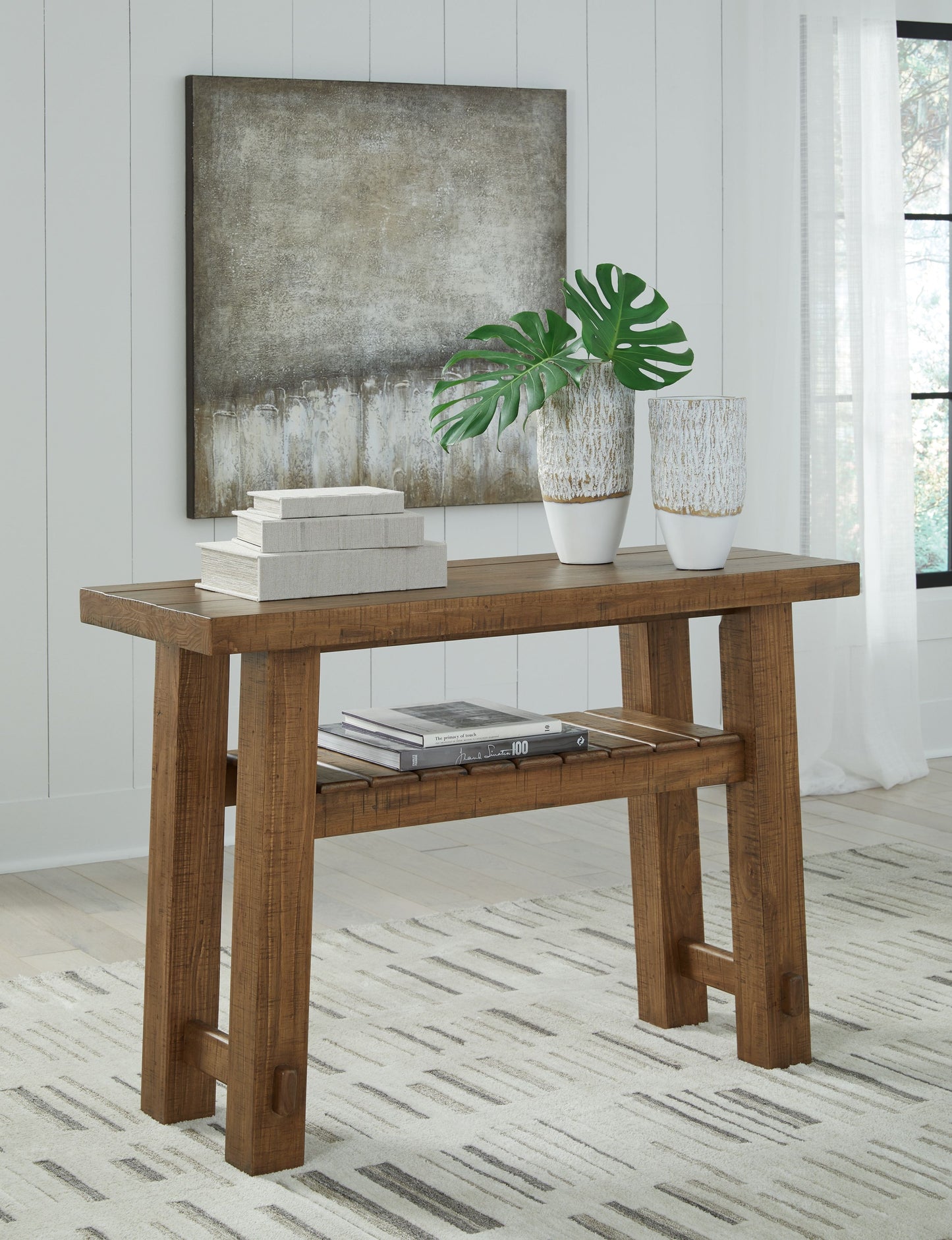 Mackifeld - Sofa Table - Warm Brown