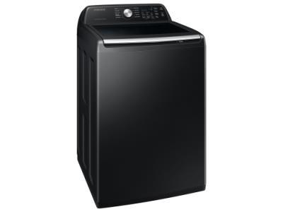 SAMSUNG 4.7 Cubic Foot Large Capacity Top Load Washer Brushed Black