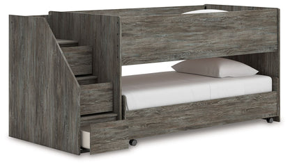 Frandern - Gray - Twin Over Twin Loft Bed