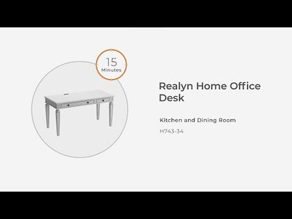 Realyn - Light Brown - Home Office Desk